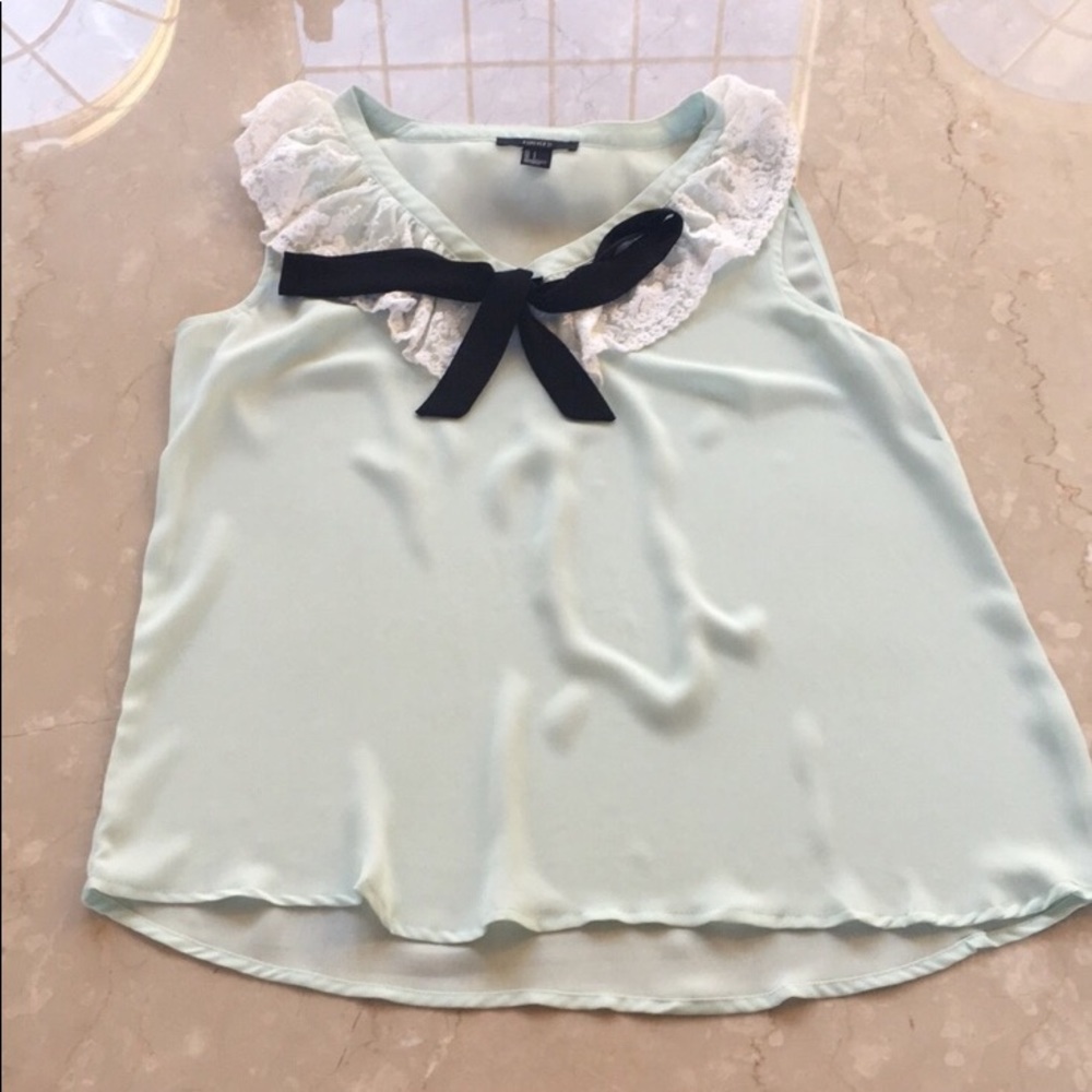 Minty Green Blouse